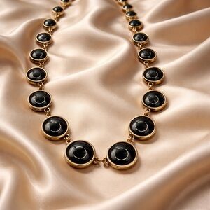 Elegant Black and Gold Necklace